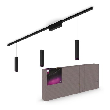 Philips - Set da 3 lampade a sospensione dimmerabili LED RGBW con cavo per sistema a binario Hue PERIFO LED/15,6W/230V 2000-6500K