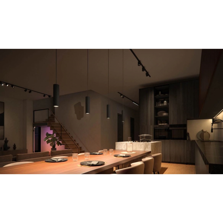 Philips - Set da 3 lampade a sospensione dimmerabili LED RGBW con cavo per sistema a binario Hue PERIFO LED/15,6W/230V 2000-6500K