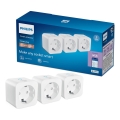 Philips - Set da 3 prese intelligenti SCHUKO 2300W Wi-Fi