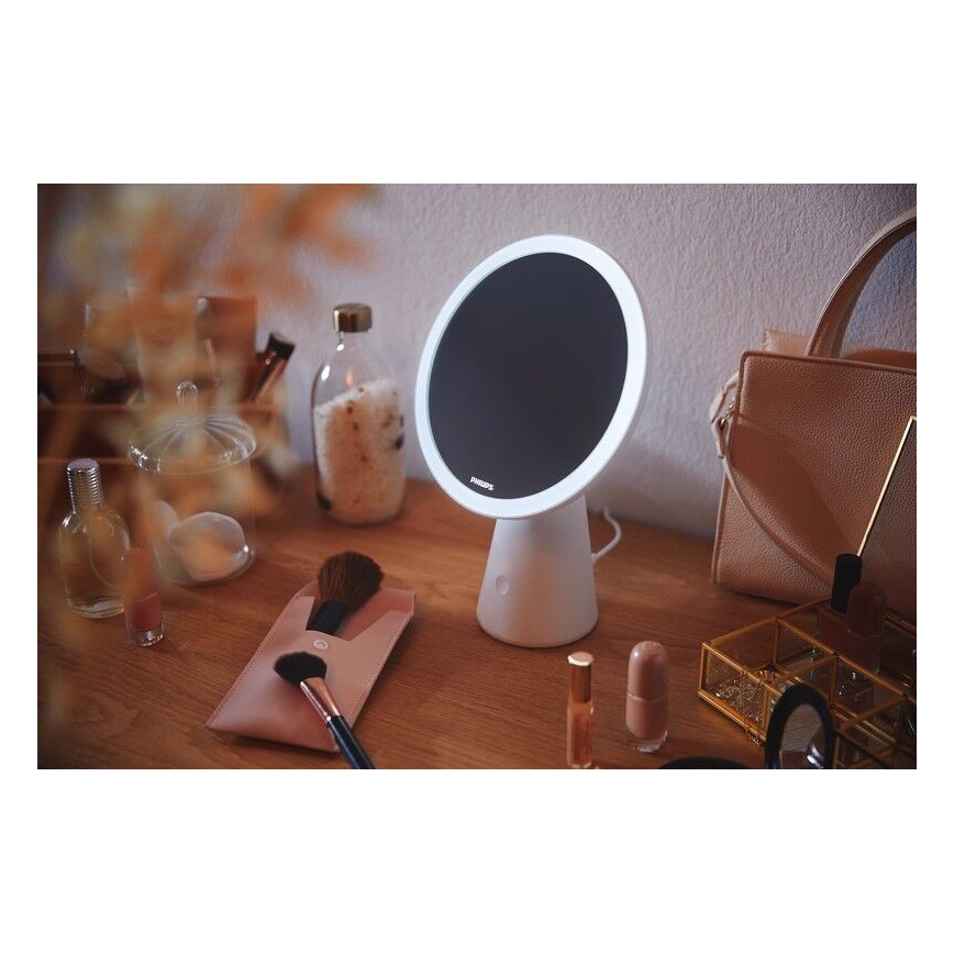 Philips - Specchio cosmetico dimmerabile con retroilluminazione LED MIRROR LED/4,5W/5V