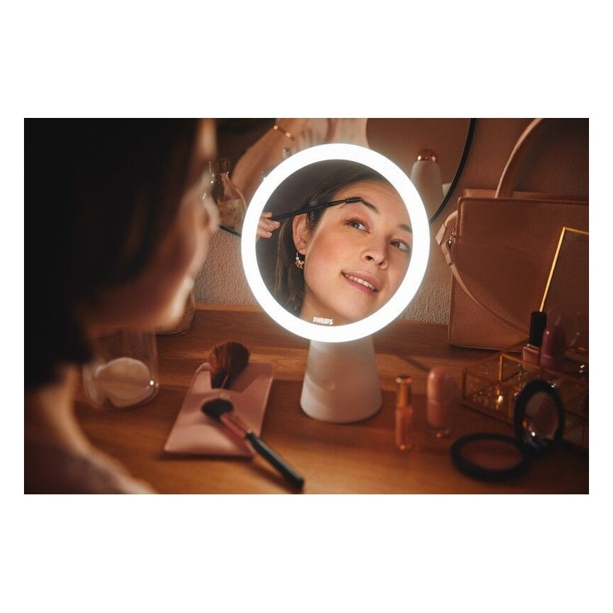 Philips - Specchio cosmetico dimmerabile con retroilluminazione LED MIRROR LED/4,5W/5V
