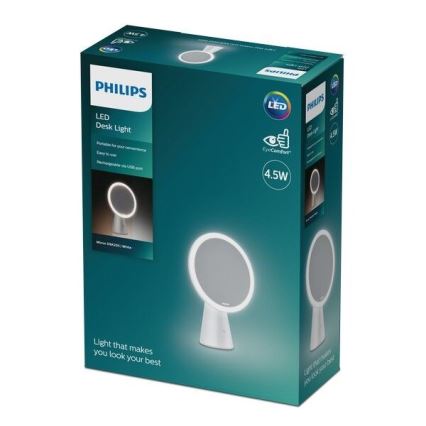 Philips - Specchio cosmetico dimmerabile con retroilluminazione LED MIRROR LED/4,5W/5V