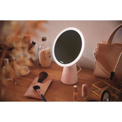 Philips - Specchio cosmetico dimmerabile con retroilluminazione LED MIRROR LED/4,5W/5V