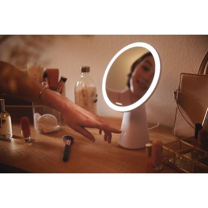 Philips - Specchio cosmetico dimmerabile con retroilluminazione LED MIRROR LED/4,5W/5V