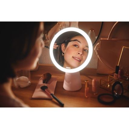 Philips - Specchio cosmetico dimmerabile con retroilluminazione LED MIRROR LED/4,5W/5V