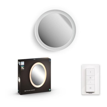 Philips - Specchio da bagno dimmerabile LED Hue ADORE LED/27W/230V + telecomando IP44