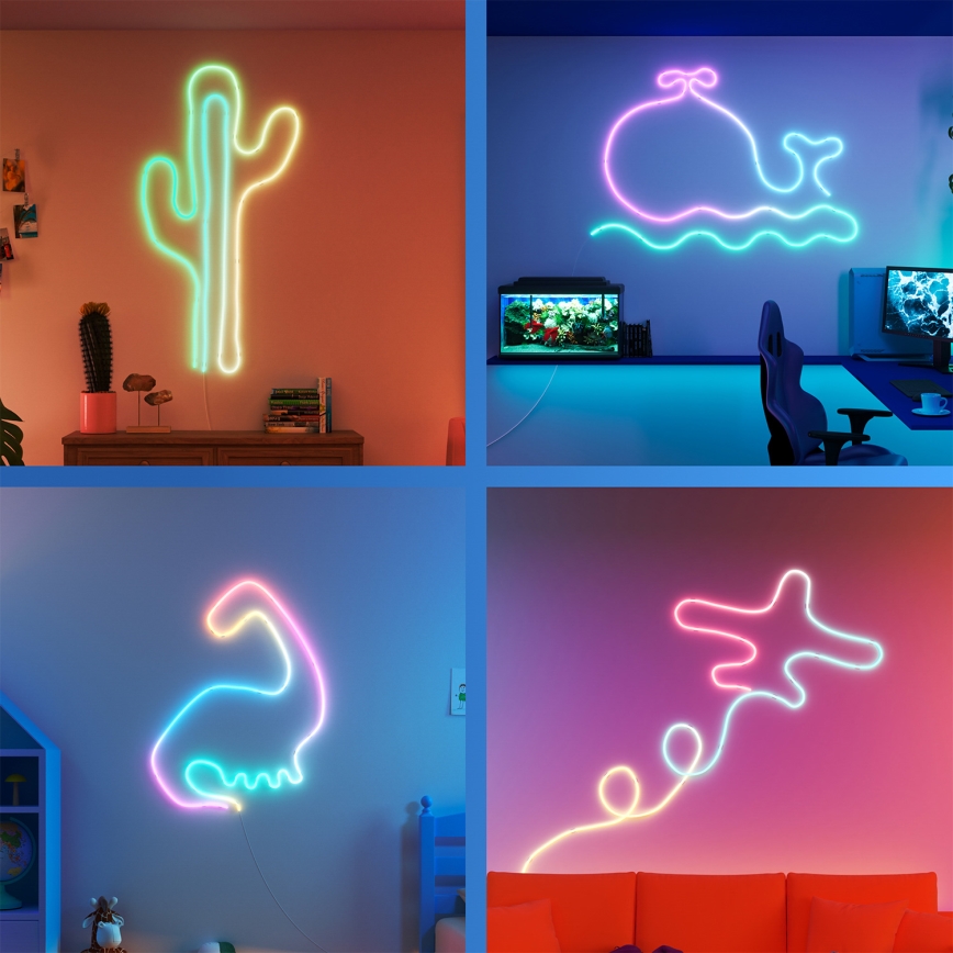 Philips - Striscia LED RGBIC dimmerabile SMART NEON FLEX 10 m LED/45 W/230 V 2700–6500 K Wi‑Fi