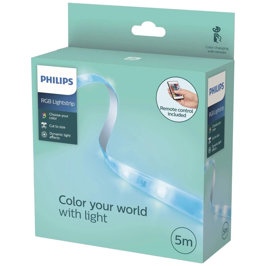 Philips - Striscia LED RGBW dimmerabile 5 m LED/12 W/230 V + telecomando