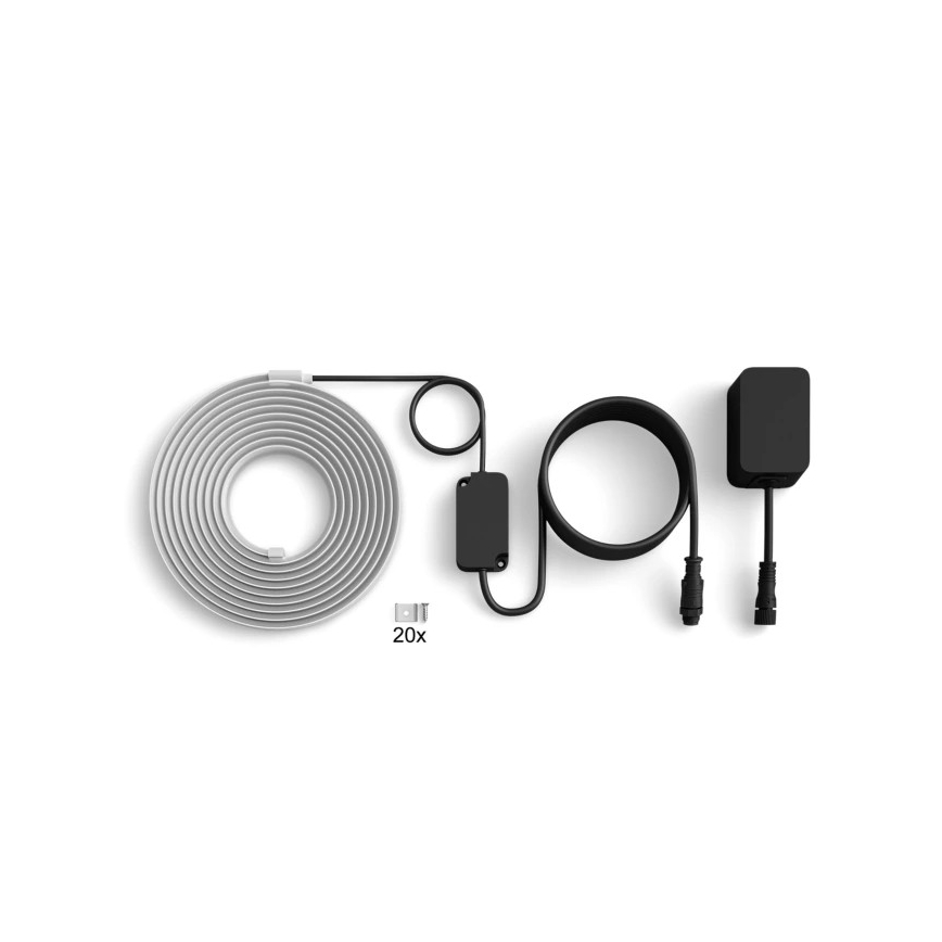 Philips - Striscia LED RGBW dimmerabile per esterni Hue FLUX 5m LED/30W/230V 2200-6500K IP67 + sensore di movimento