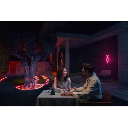 Philips - Striscia LED RGBW dimmerabile per esterni Hue NEON 5m LED/30W/230V 2200-6500K IP67 + sensore di movimento