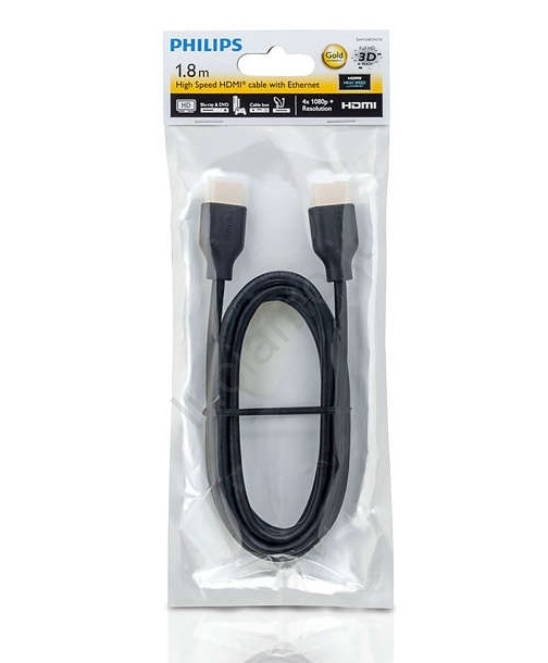 PHILIPS SWV3452S - Cavo HDMI Premium con Ethernet, colore: Grigio