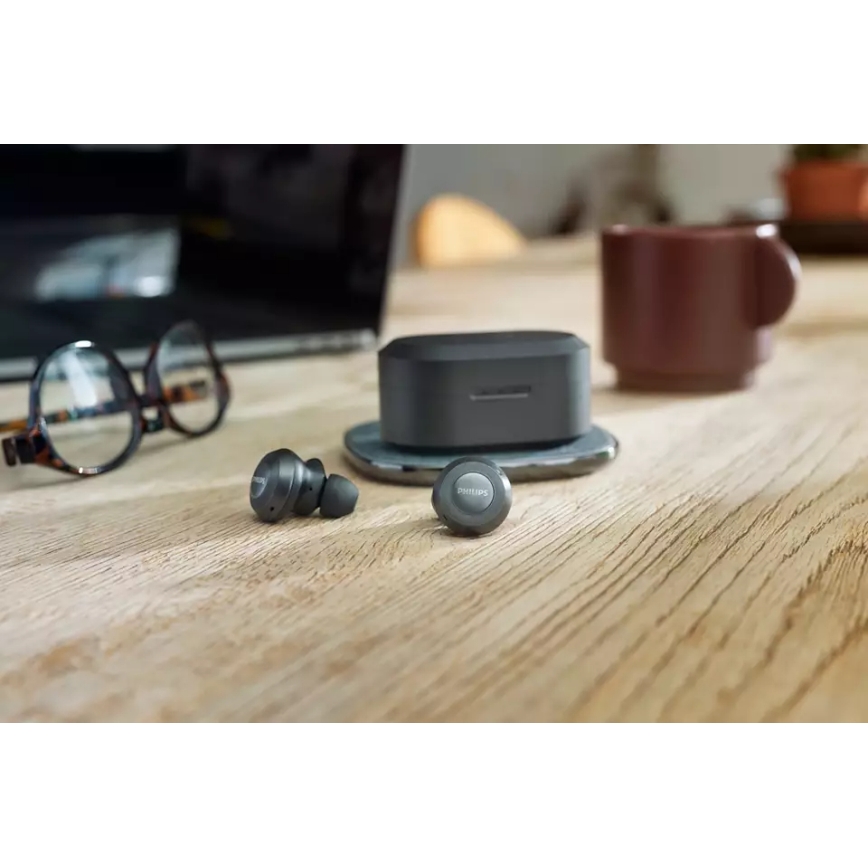Philips TAT8505BK/00 - Cuffie wireless IPX4 2x 55 mAh + 560 mAh nero
