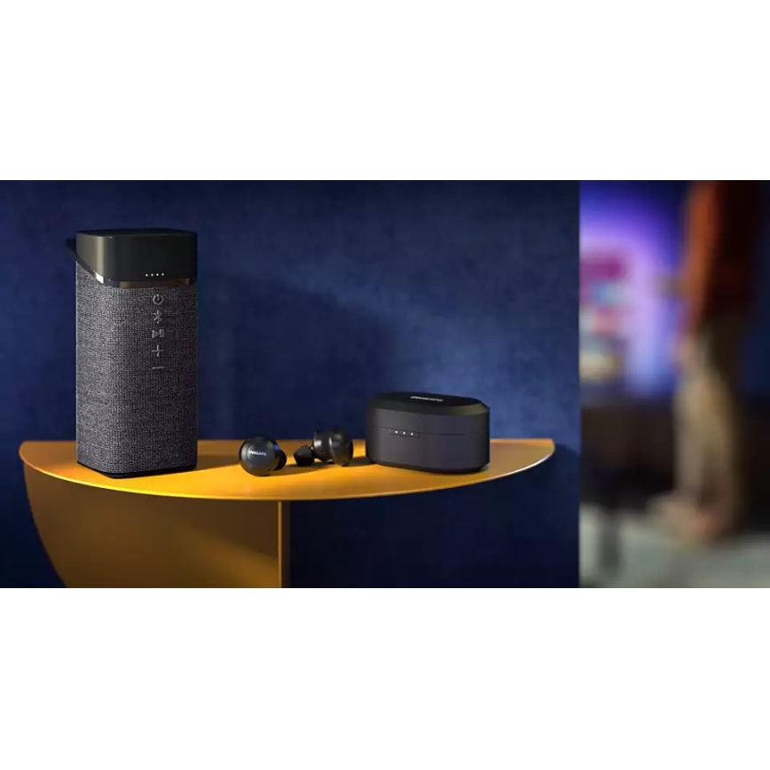 Philips TAT8505BK/00 - Cuffie wireless IPX4 2x 55 mAh + 560 mAh nero