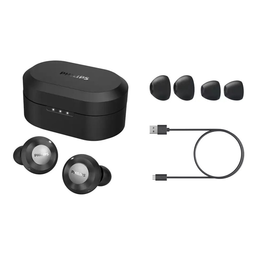 Philips TAT8505BK/00 - Cuffie wireless IPX4 2x 55 mAh + 560 mAh nero