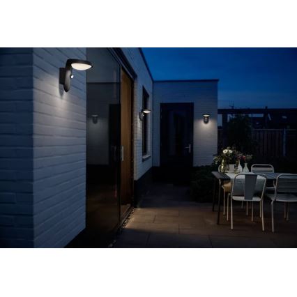 Philips - Lampada da parete LED da esterno con sensore LED/9W/230V 2700K IP44