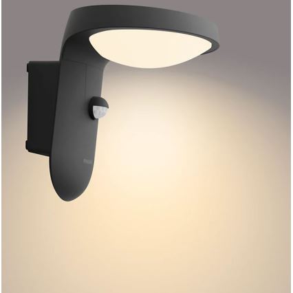 Philips - Lampada da parete LED da esterno con sensore LED/9W/230V 2700K IP44