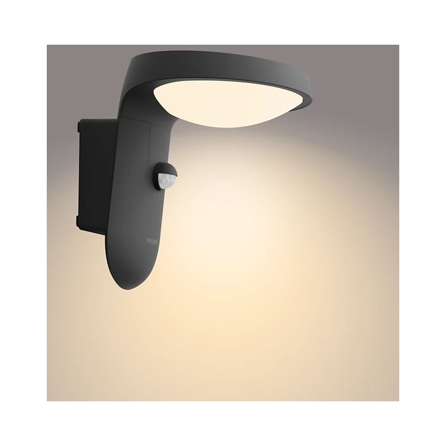 Philips - Lampada da parete LED da esterno con sensore LED/9W/230V 2700K IP44