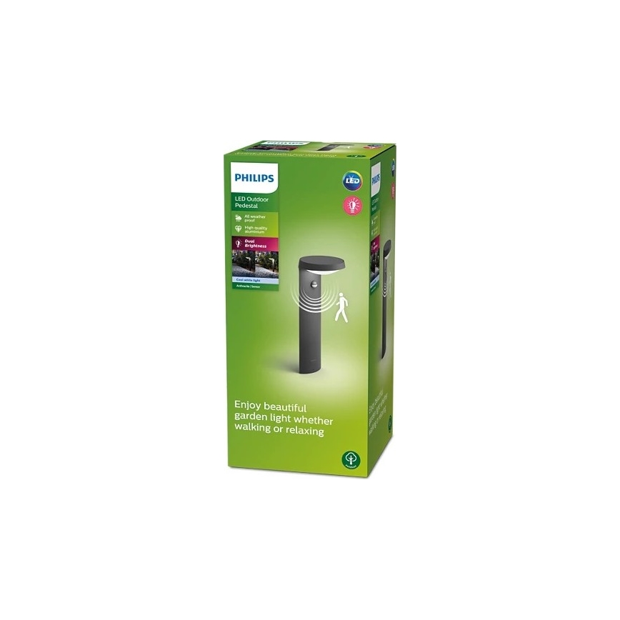 Philips - Lampada da esterno LED con sensore LED/9W/230V 4000K IP44