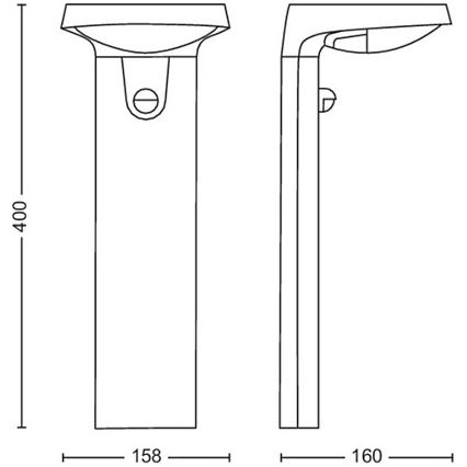 Philips - Lampada da esterno LED con sensore LED/9W/230V 4000K IP44