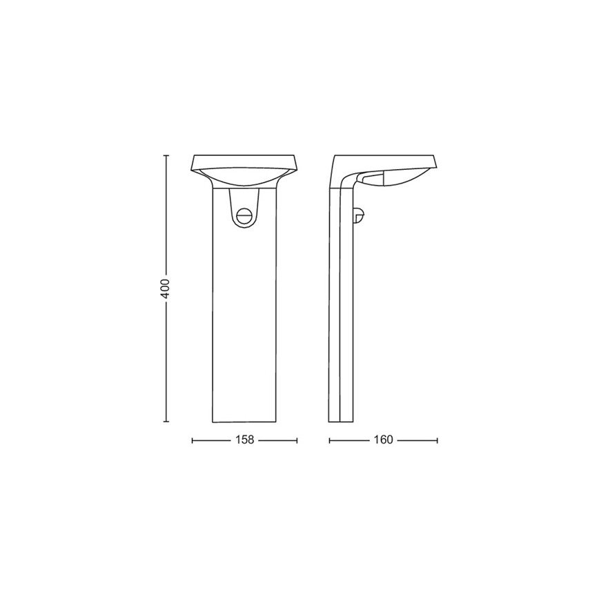 Philips - Lampada da esterno LED con sensore LED/9W/230V 4000K IP44