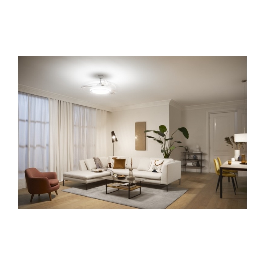 Philips - Ventilatore da soffitto LED LED/35W/230V 5500/4000/3000K bianco + telecomando