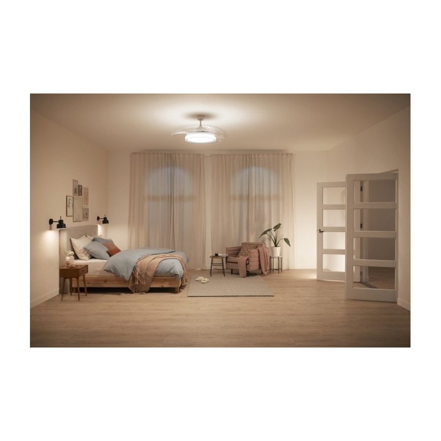 Philips - Ventilatore da soffitto LED LED/35W/230V 5500/4000/3000K bianco + telecomando