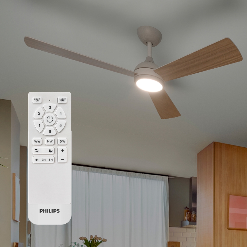 Philips - Ventilatore da soffitto LED dimmerabile CIVX LED/24W/230V + telecomando