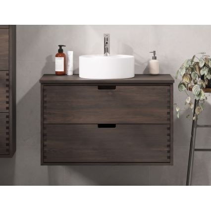 Piano per lavabo FOREST 100 cm marrone/rovere