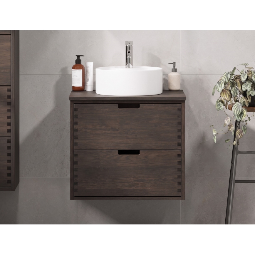 Piano per lavabo FOREST 60 cm marrone/rovere