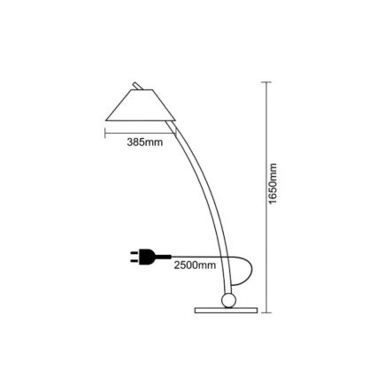 Piantana in legno 1xE27/60W/230V massello/frassino