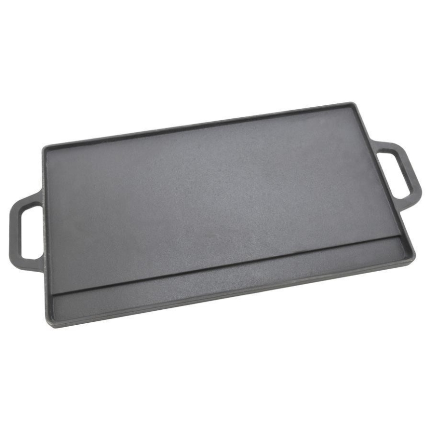 Piastra grill a doppia faccia 50x23 cm