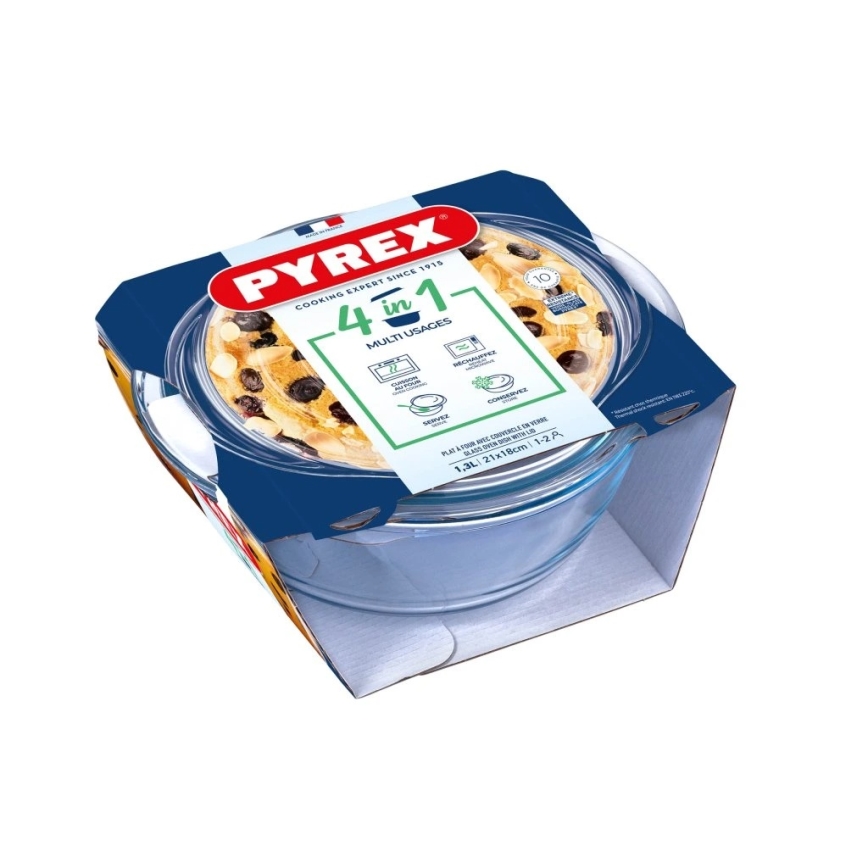 Pirofila da forno con coperchio PYREX 1,3 l
