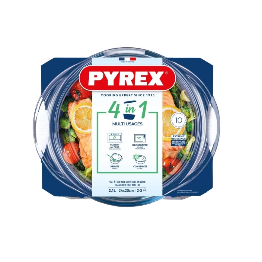 Pirofila da forno con coperchio PYREX 2,1 l