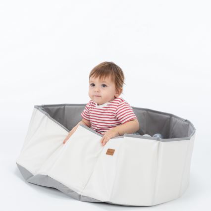 Piscina a secco per bambini con palline d. 80 cm bianco/grigio