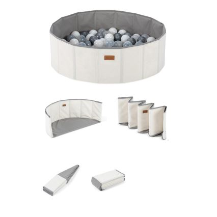 Piscina a secco per bambini con palline d. 80 cm bianco/grigio