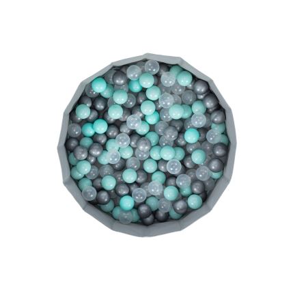 Piscina a secco per bambini con palline diametro 80 cm blu/grigio
