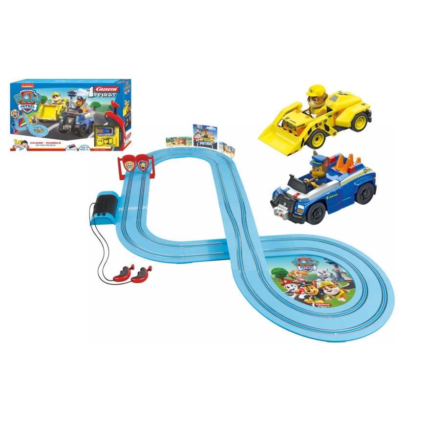 Pista per macchinine CARRERA FIRST Paw Patrol, 2x LR14, 2,9 m