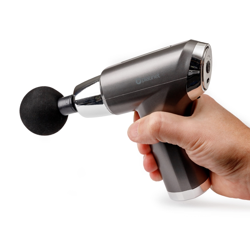 Pistola per massaggio ricaricabile con 4 teste 25W/5V 1200 mAh
