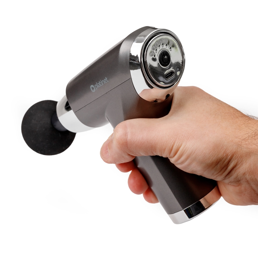 Pistola per massaggio ricaricabile con 4 teste 25W/5V 1200 mAh