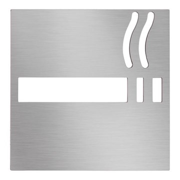 Pittogramma Fumo 12x12 cm acciaio inox/argento
