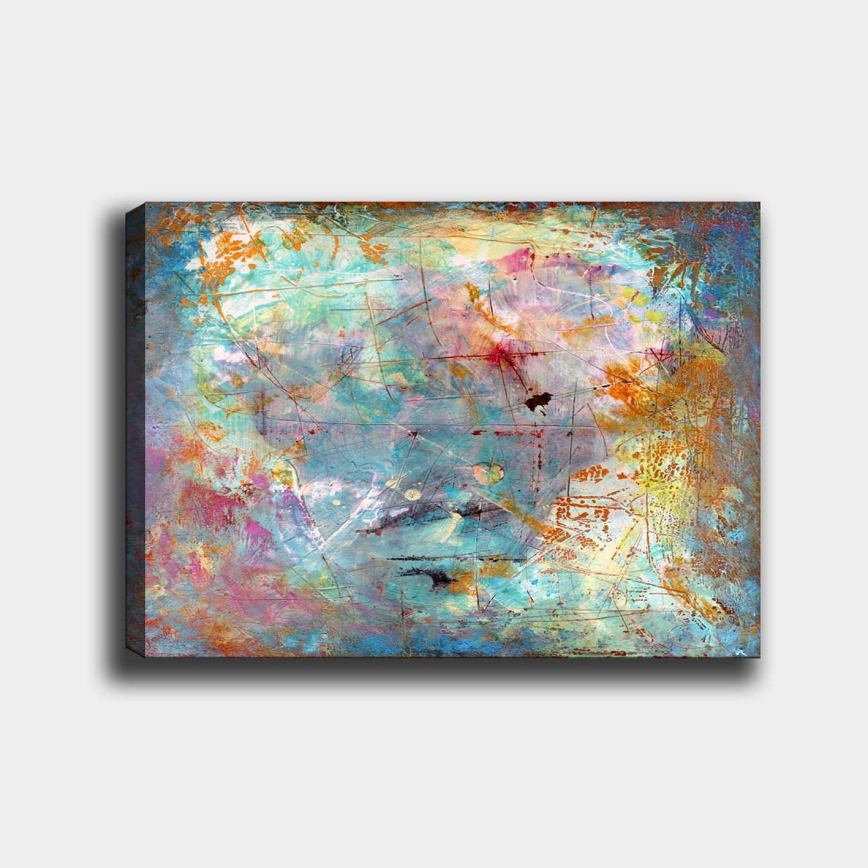 Pittura murale su tela 70x100 cm multicolore