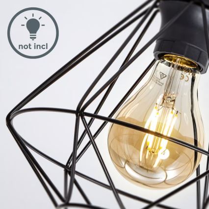 Plafoniera 1xE27/40W/230V nera