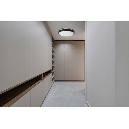 Plafoniera 2xE27/40W/230V diametro 29,5 cm nero