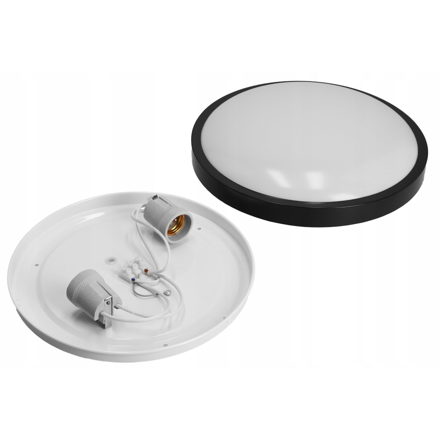 Plafoniera 2xE27/40W/230V diametro 29,5 cm nero