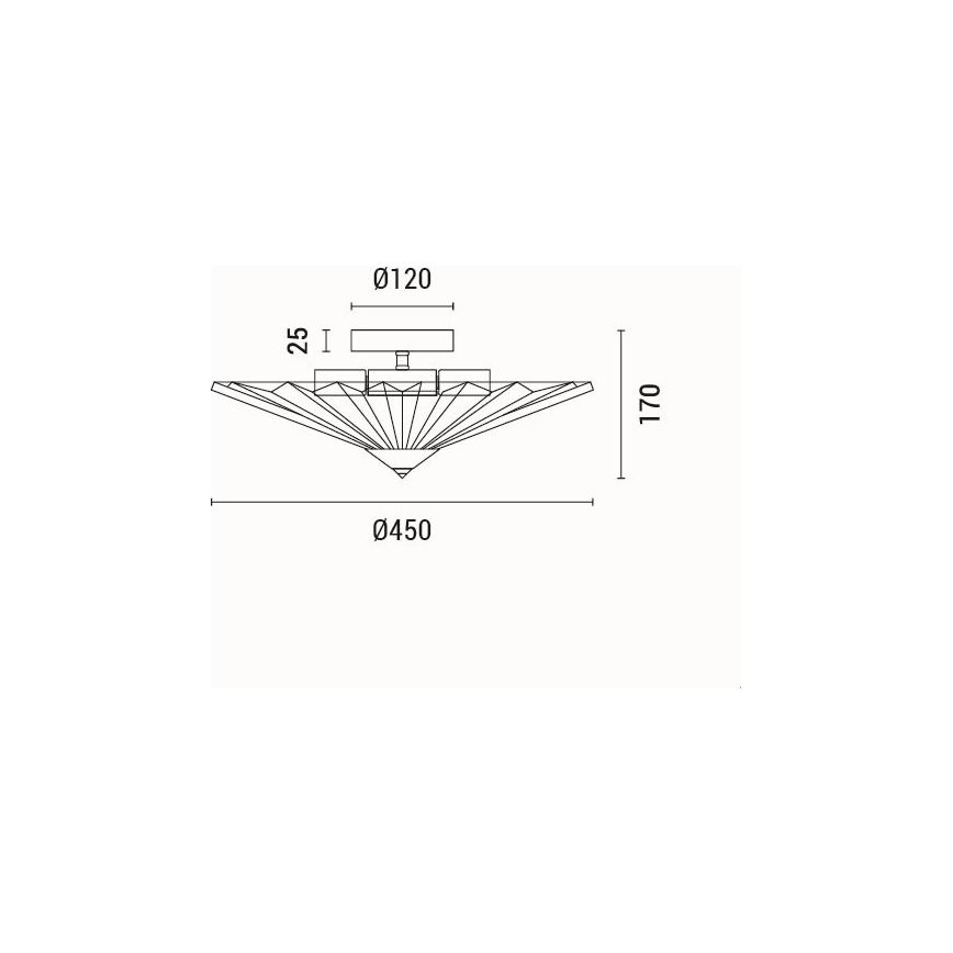 Plafoniera 5xE14/15W/230V grigio