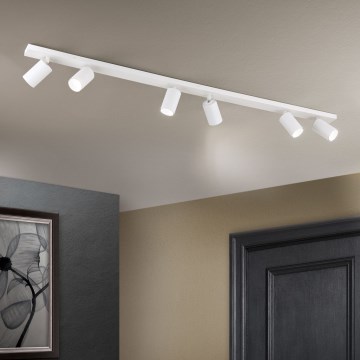 Plafoniera a 6 faretti SEAN 6xGU10/13W/230V bianca