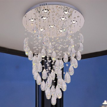 Plafoniera a cristalli LED MAJURO LED/30W/230V Ø 45 cm cromo lucido + telecomando