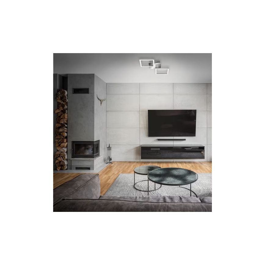 Plafoniera a LED 10W/230V 3000K cromo satinato