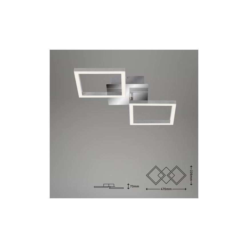 Plafoniera a LED 10W/230V 3000K cromo satinato