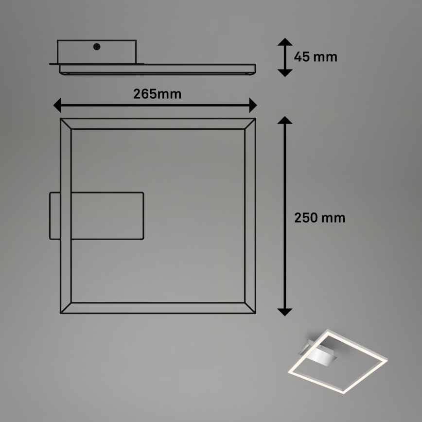 Plafoniera a LED 14W/230V cromo satinato